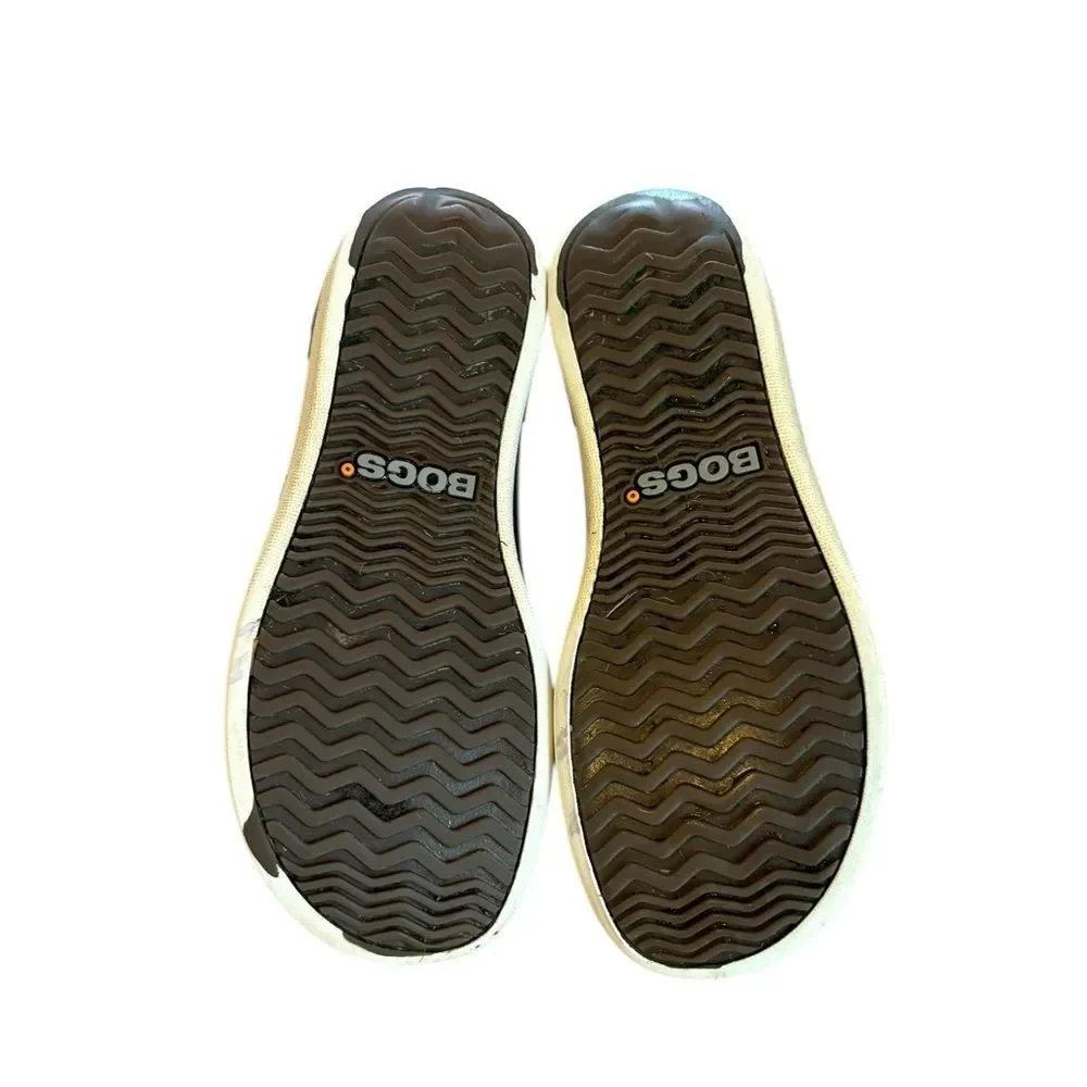 Bogs Riley Rain Boot Pull On Style Black Blue Youth Size 3